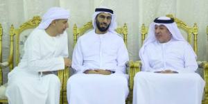أحمد بن صقر ومحمد بن كايد وسالم بن سلطان يعزون آل العوضي