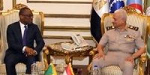 الفريق أول عبد المجيد صقر القائد العام للقوات المسلحة وزير الدفاع والإنتاج الحربى يلتقى وزير خارجية جمهورية بنين