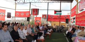 مهرجان سياسي وجماهيري في مخيم البرج الشمالي بجنوب لبنان باليوم الوطني لشهداء الجبهة الديمقراطية