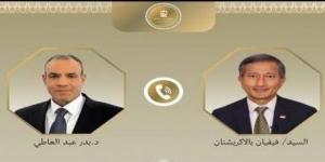 وزيرا خارجية مصر وسنغافورة يبحثان تطورات الأوضاع في قطاع غزة