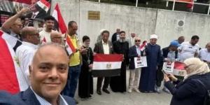 مصريون بالنمسا يتظاهرون دعمًا للموقف المصري ورفض التهجير