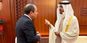 السيسي ومحمد بن زايد يؤكدان ضرورة وقف فوري لإطلاق النار في غزة وتعزيز التعاون الثنائي
