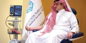 تجاوباً مع دعوة ولي العهد الأمراء والوزراء يتقدمون حملة التبرع بالدم