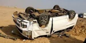 إصابة 6 إثر انقلاب ميكروباص أعلى الطريق الصحراوى فى أطفيح
