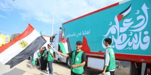زاد العزة من مصر إلى غزة.. قافلة المساعدات الإنسانية الـ22 تدخل للفلسطينيين
