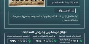 حرس الحدود بجازان يقبض على 10 مخالفين لنظام أمن الحدود لتهريبهم 260 كلجم من نبات القات المخدر
