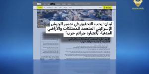 العفو الدولية تدعو إلى التحقيق بجرائم العدو الإسرائيلي في جنوب لبنان