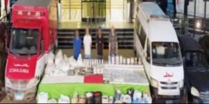 ضربة أمنية كبري  .. ضبط شحنة مخدرات بقيمة 350 مليون جنيه قبل ترويجها عبر سيارتى إسعاف