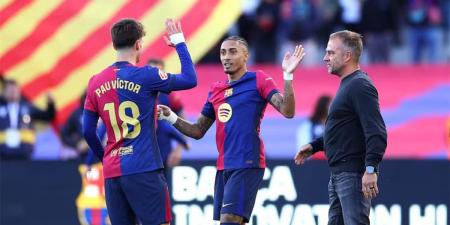 هانز فليك يعلق علي أداء لاعبي برشلونة في مباراة بلد الوليد