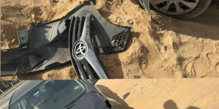 تعرض نجم الأهلي لحادث مروع وتهشم سيارته «صور»