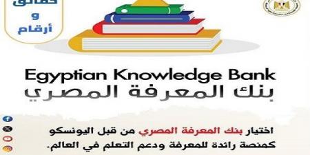 بنك المعرفة المصري منصة عالمية بدعم من اليونسكو