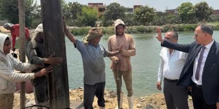 بدء استبدال كوبري مشاة متهالك بقرية الضبعية في الإسماعيلية
