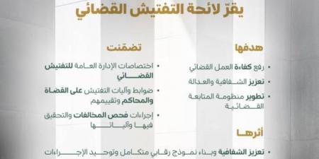 الموافقة على لائحة التفتيش القضائي