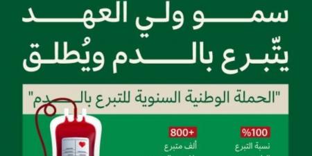 أعضاء هيئة كبار العلماء يثنون على مبادرة ولي العهد بتبرعه بالدم وتدشينه الحملة الوطنية