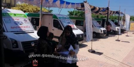 علاج ١٢١٧ مواطنا بالمجان في قافلة طبية بدمياط  