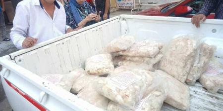 تموين ببورسعيد يضبط 3 طن دقيق مجهول المصدر و144 كيلو دجاج فاسد