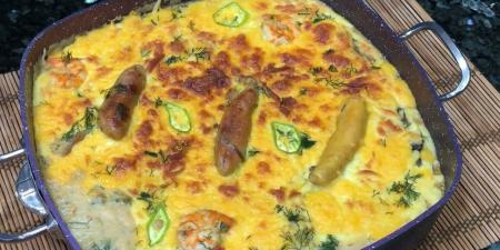 البطارخ بالصوص الأبيض