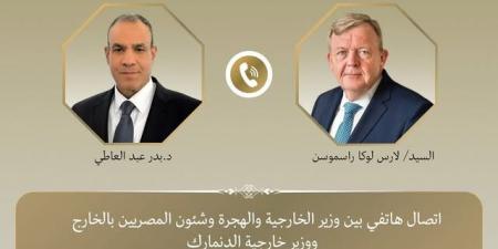 وزير الخارجية يناقش مع نظيره الدنماركى التطورات الخطيرة بقطاع غزة
