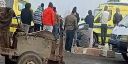 إصابة 25 شخصا في انقلاب أتوبيس بالشرقية