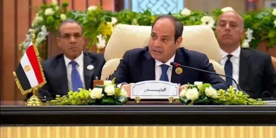 الرئيس المصري:  العدوان علي غزة خلف وصمة عار في تاريخ البشرية