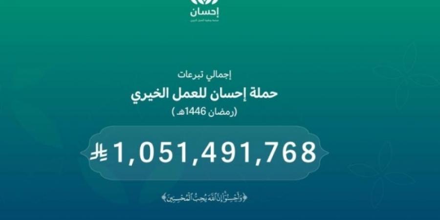 تبرعات حملة إحسان تتجاوز 1.5 مليار ريال