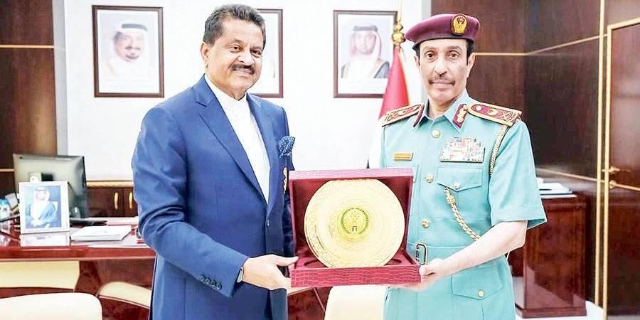 شرطة عجمان تستقبل وفد «الوطنية لحقوق الإنسان»