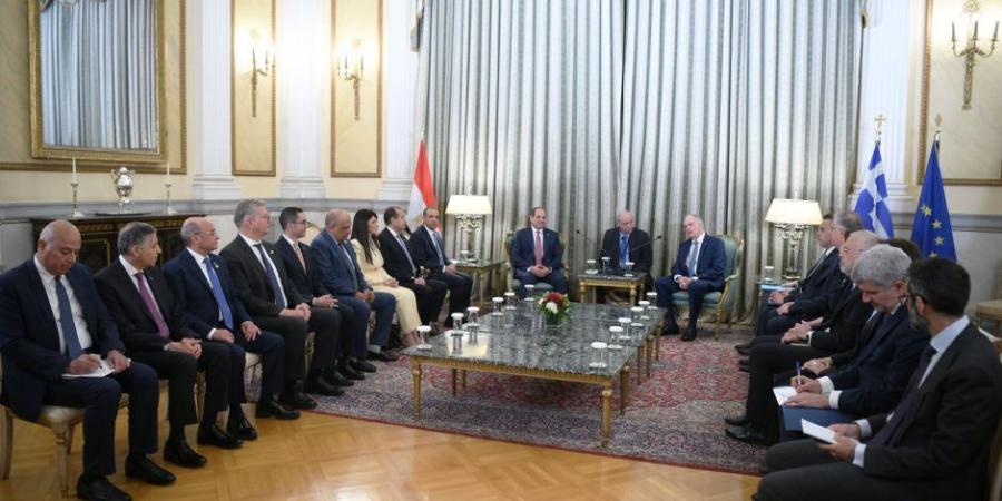 كلمة الرئيس السيسى بالمؤتمر الصحفى المشترك مع رئيس وزراء اليونان