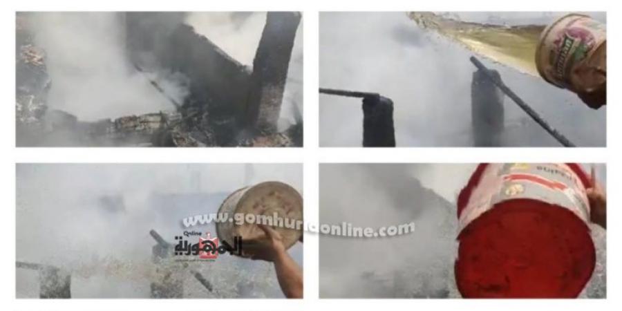 أهالي إبنهس بالمنوفية يقطعون صلاة الجمعة لإخماد حريق 4 منازل