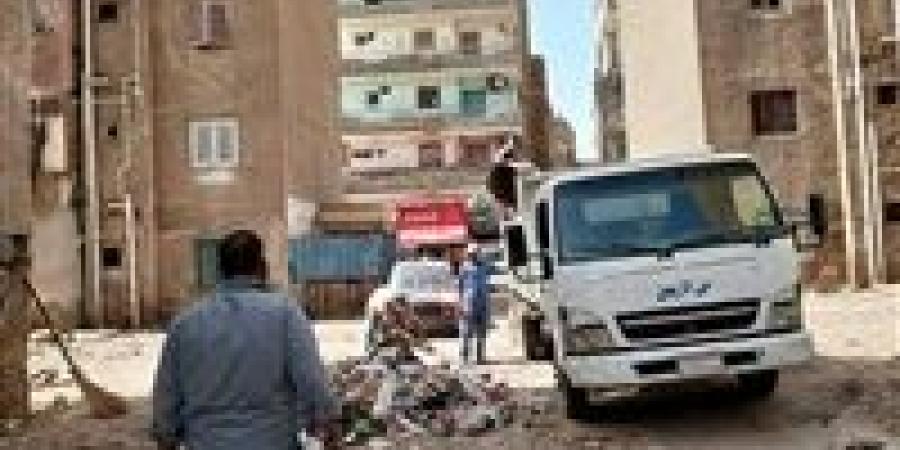 حملة نظافة بمنطقة السادات.. ومساكن الباسل بالسويس