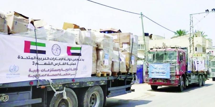 «الفارس الشهم 3» تدعم غزة بشحنة أدوية ومستلزمات طبية