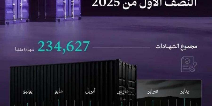 وزارة الصناعة تصدر 234 ألف شهادة منشأ خلال النصف الأول من 2025