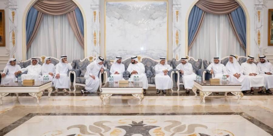 محمد بن حمد والشيوخ يعزون بوفاة الشيخة ردن القاسمي
