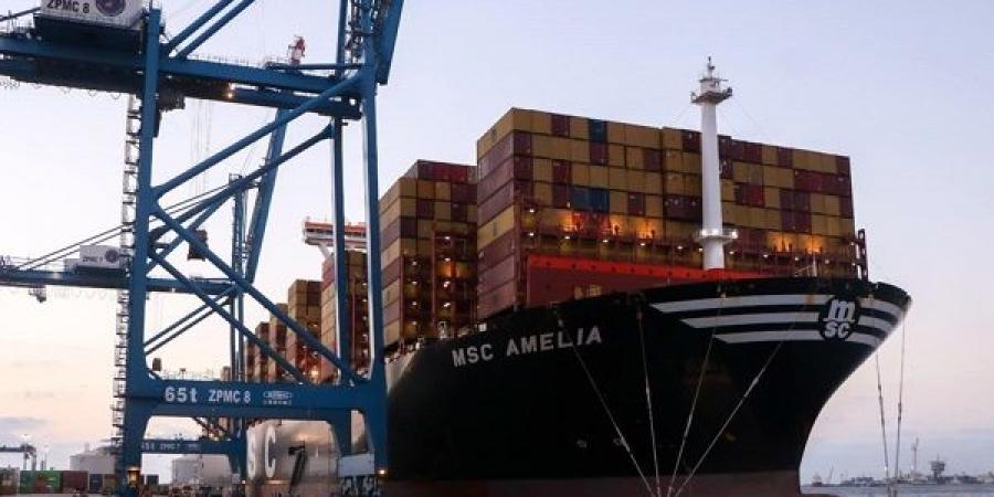 ميناء دمياط أطول سفينة حاويات منذ إفتتاحه