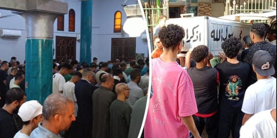 جنازة مهيبة في مسطرد لعامل لقي مصرعه طعناً على يد بائعة خضار وشقيقها